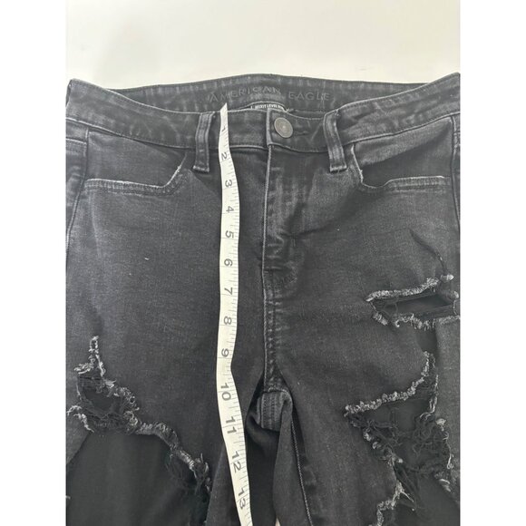 Y2K AE Jeggings 8 Next Level Stretch Distressed Grunge Streetwear Rocker Chic - Picture 7 of 14